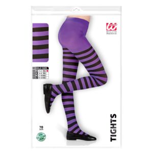 Alternative view of W WIDMANN MILANO — Collants rayés enfant violet/noir 7-10 ans