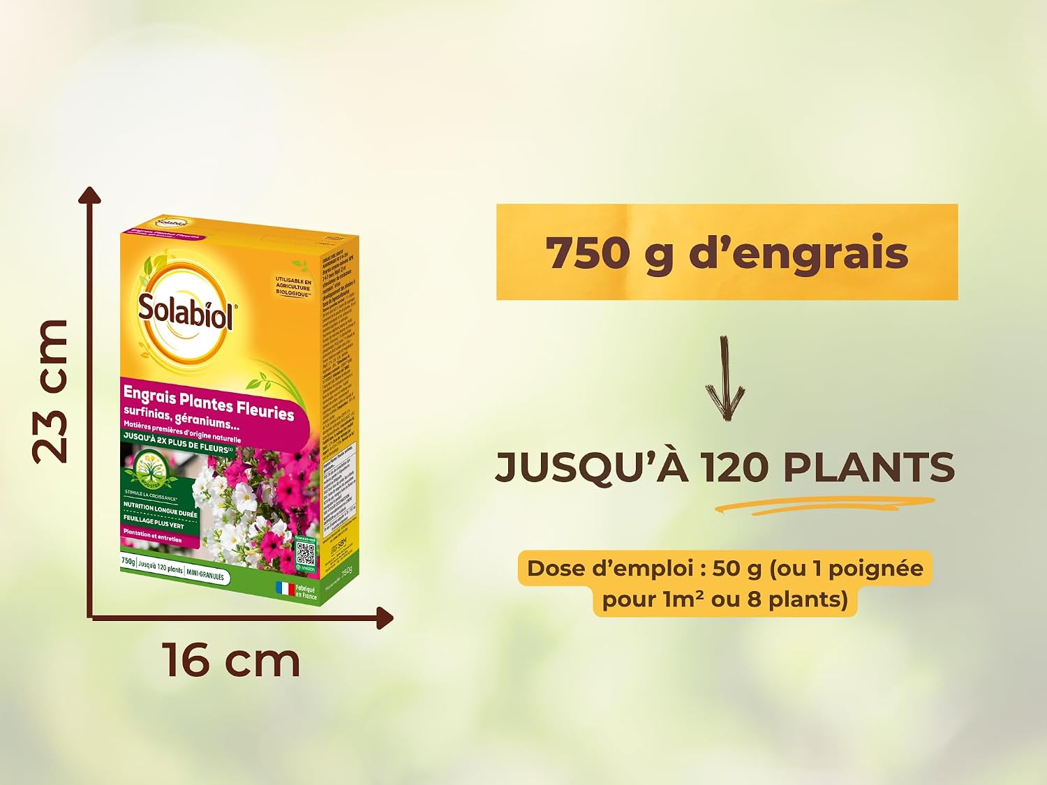 SOLABIOL — Engrais Géraniums et Plantes Fleuries 750g – Image 8