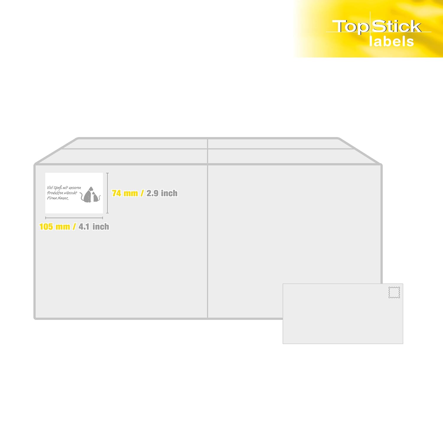 TOP STICK — Étiquettes blanches 105 x 74 mm – Image 5