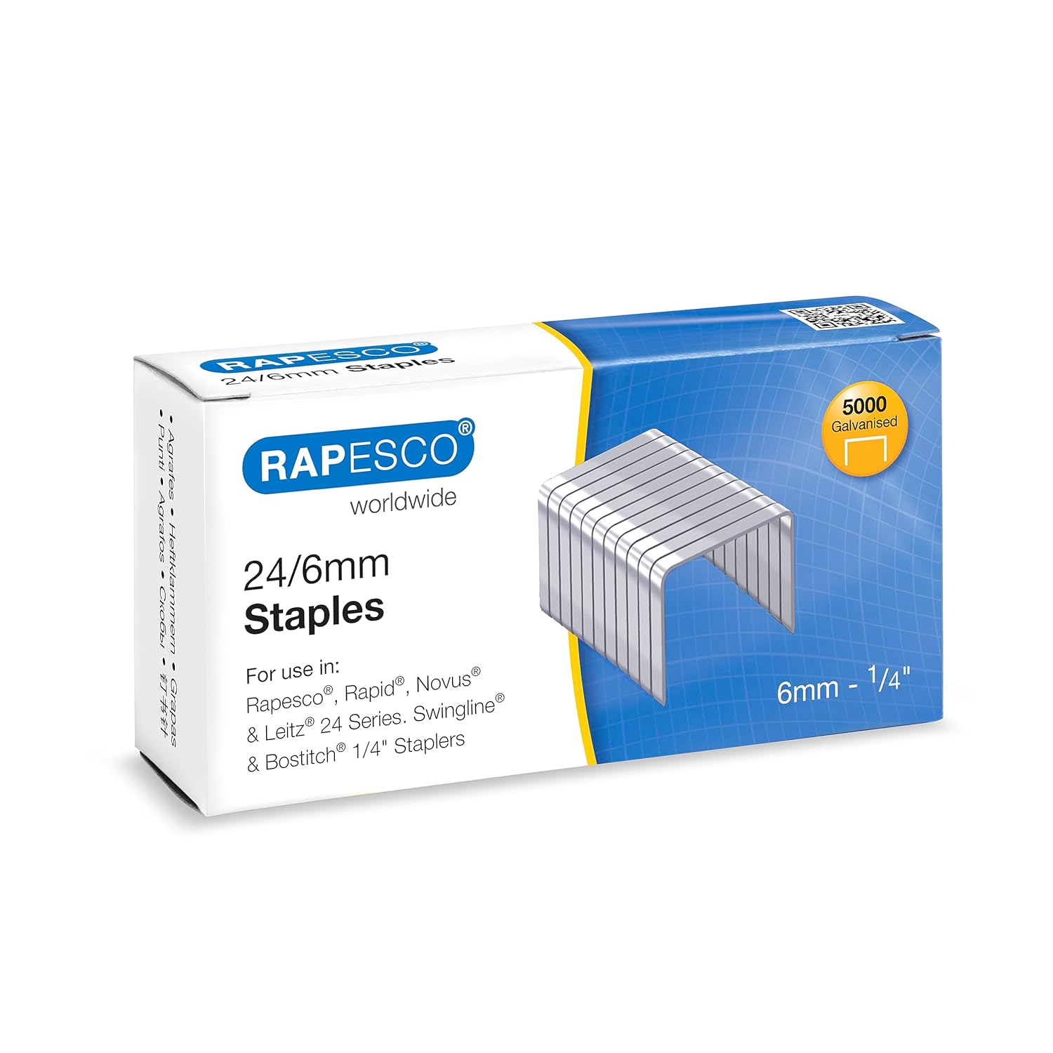 RAPESCO — Agrafes galvanisées 24/6 mm x5000