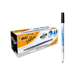 BIC Velleda 1721 — Feutres pour Tableau Blanc Noir x24