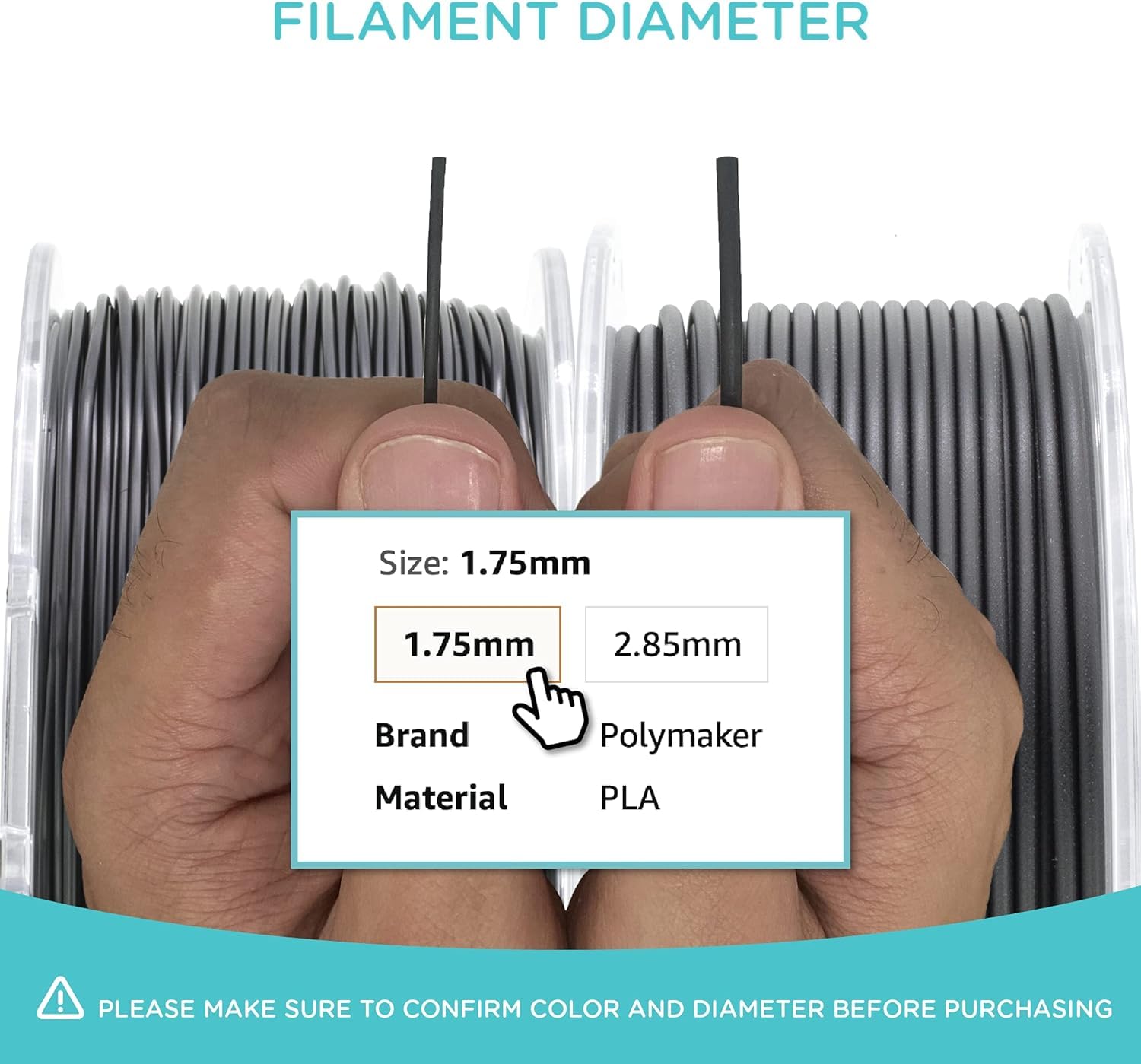 POLYMAKER PolyLite — Filament ABS 1,75 mm 1kg turquoise – Image 41