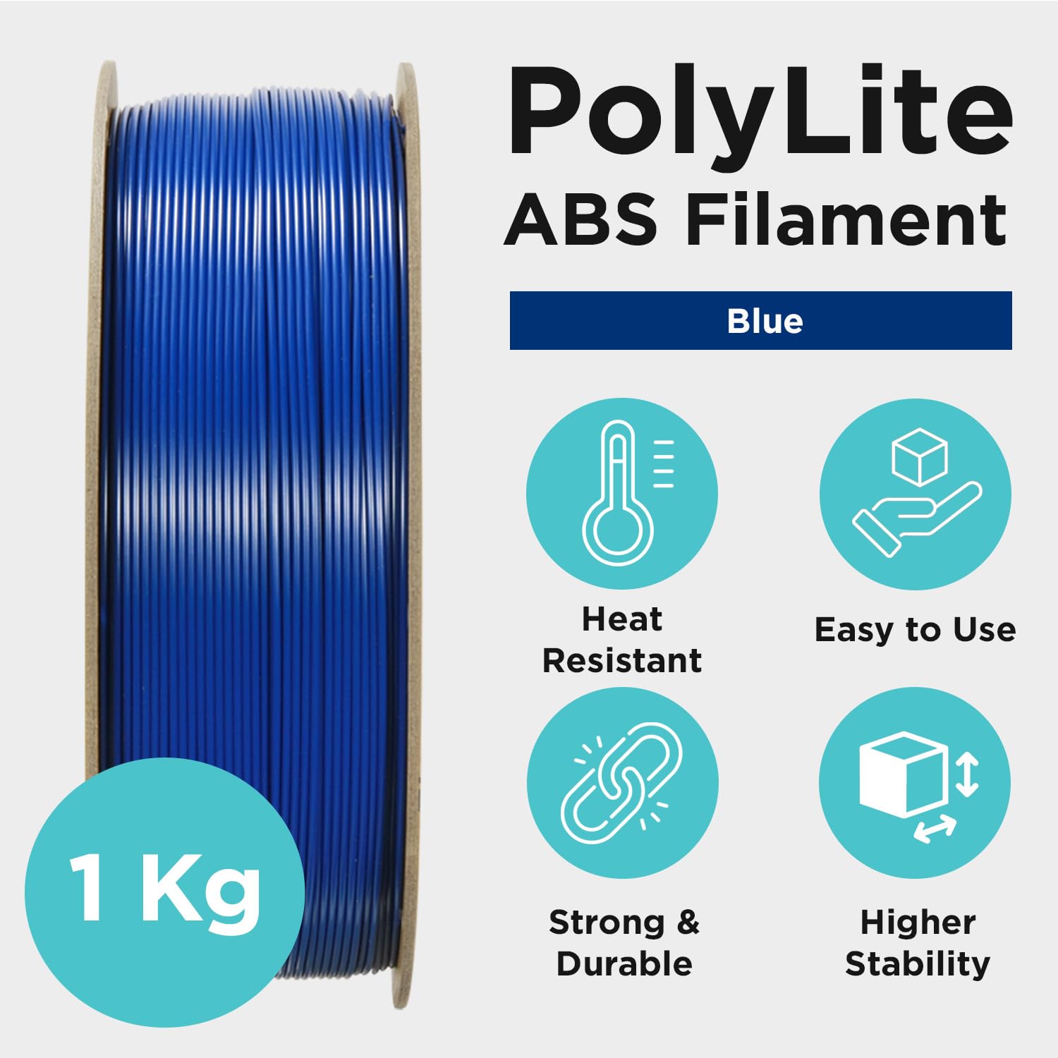 POLYMAKER PolyLite — Filament ABS inodore 1,75 mm 1 kg Bleu – Image 13