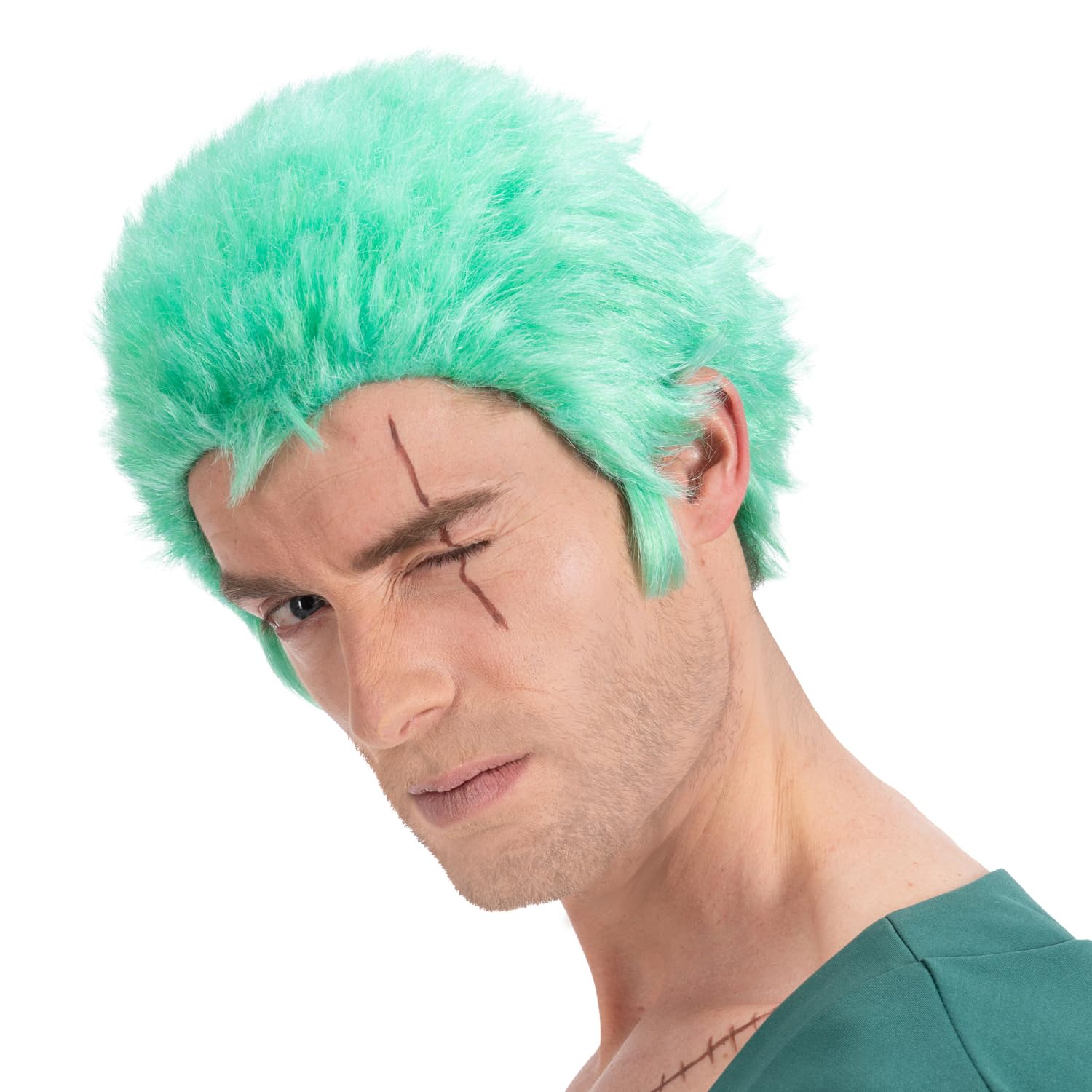 CHAKS — Perruque Zoro homme cheveux verts courts