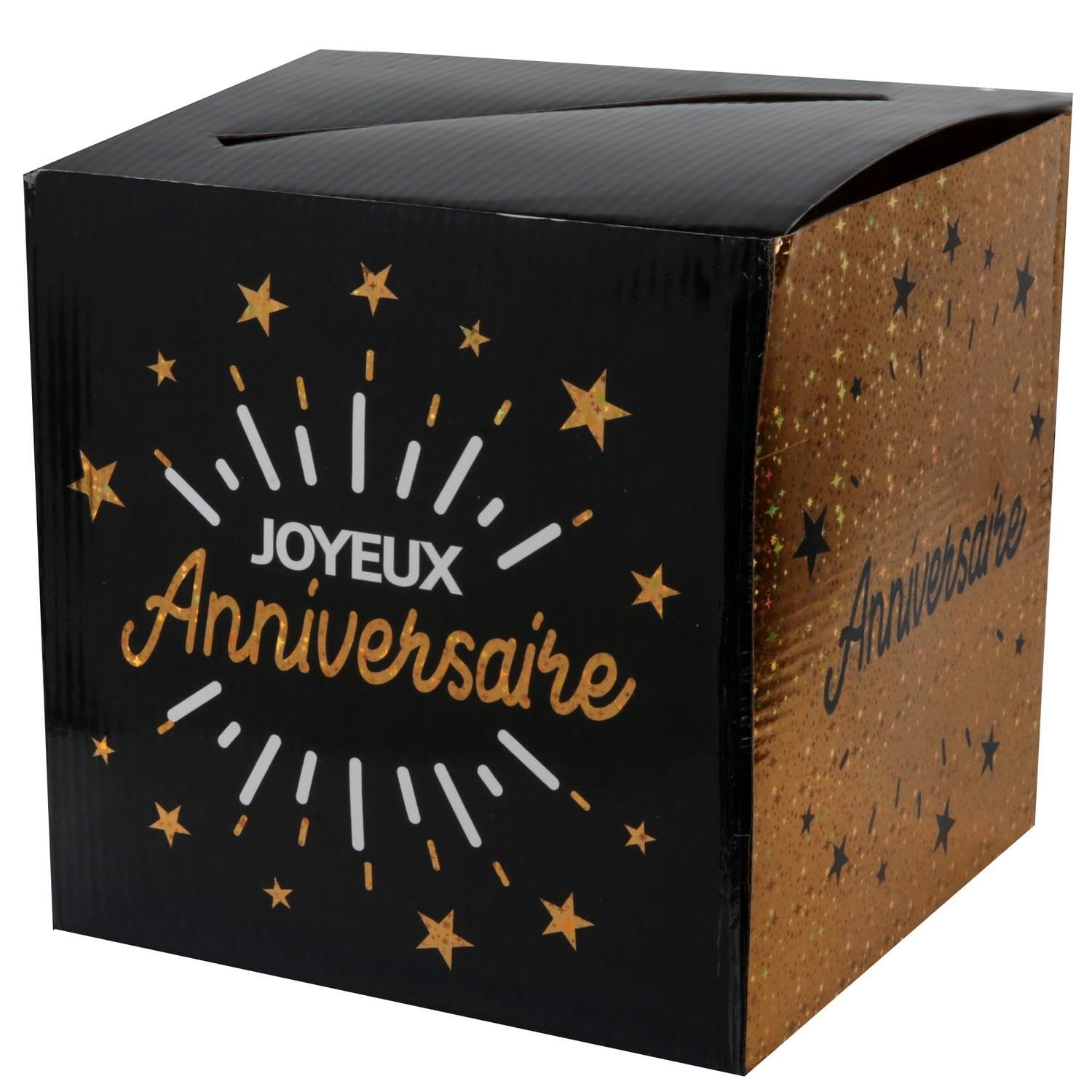SANTEX — Tirelire Joyeux Anniversaire Noir/Or – Image 4