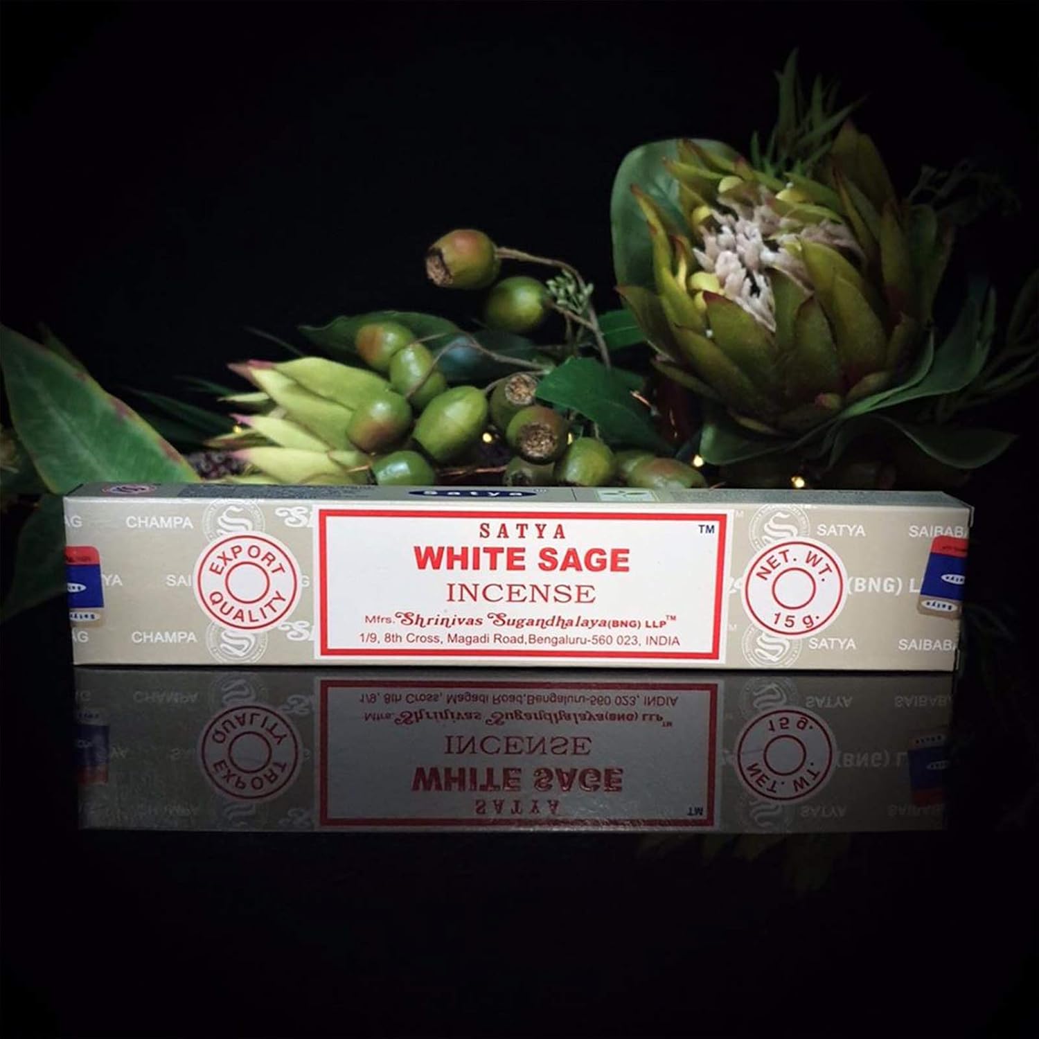 SATYA Nag Champa — Encens sauge blanche x12 15 g – Image 8
