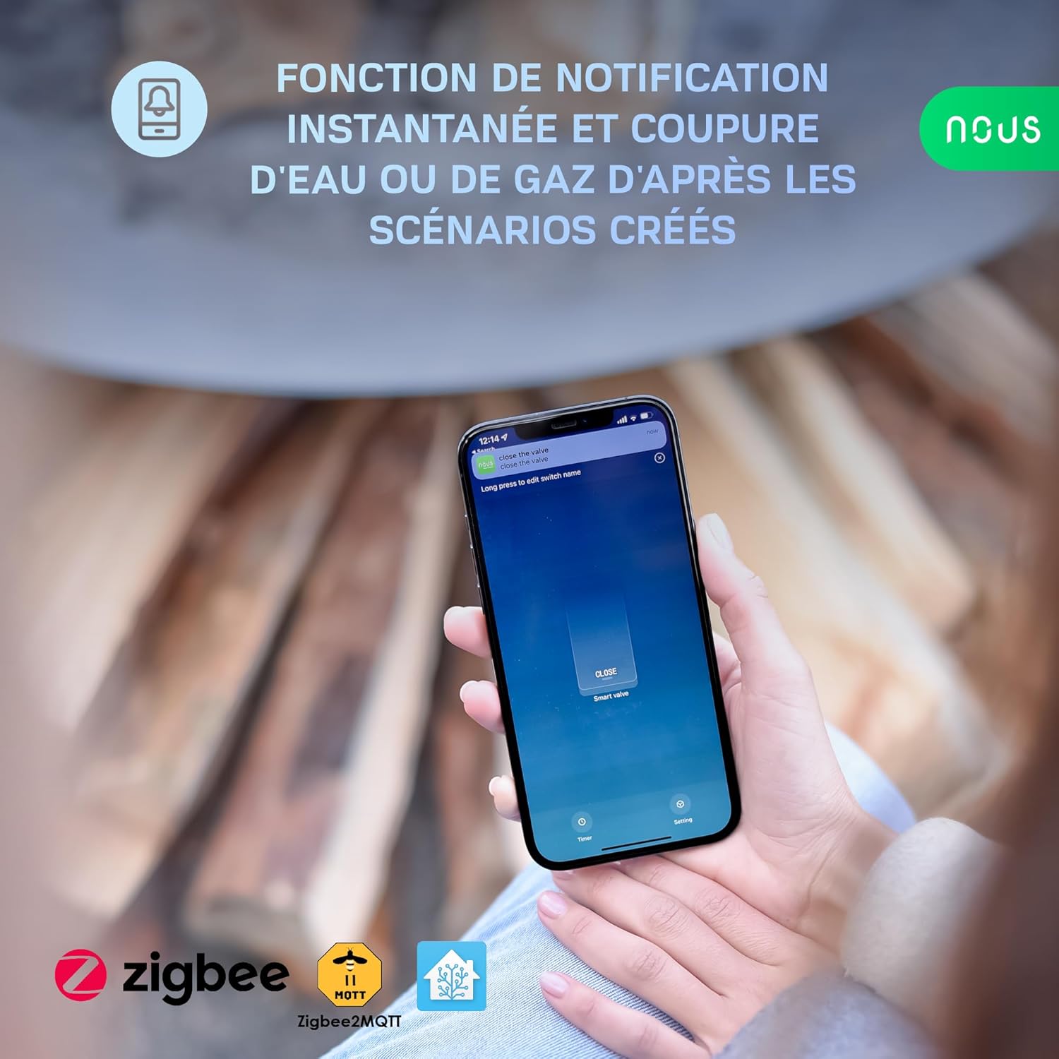 NOUS LZ3 — Vanne d'eau ZigBee connectée – Image 5