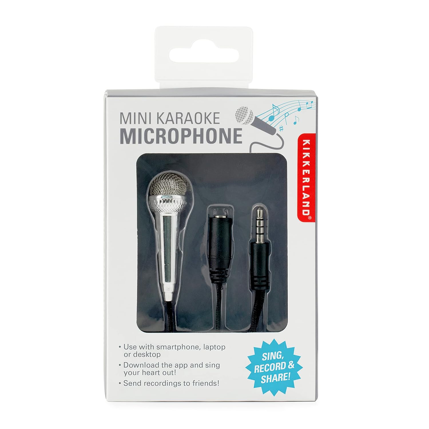 KIKKERLAND — Mini Microphone Karaoké Noir – Image 4