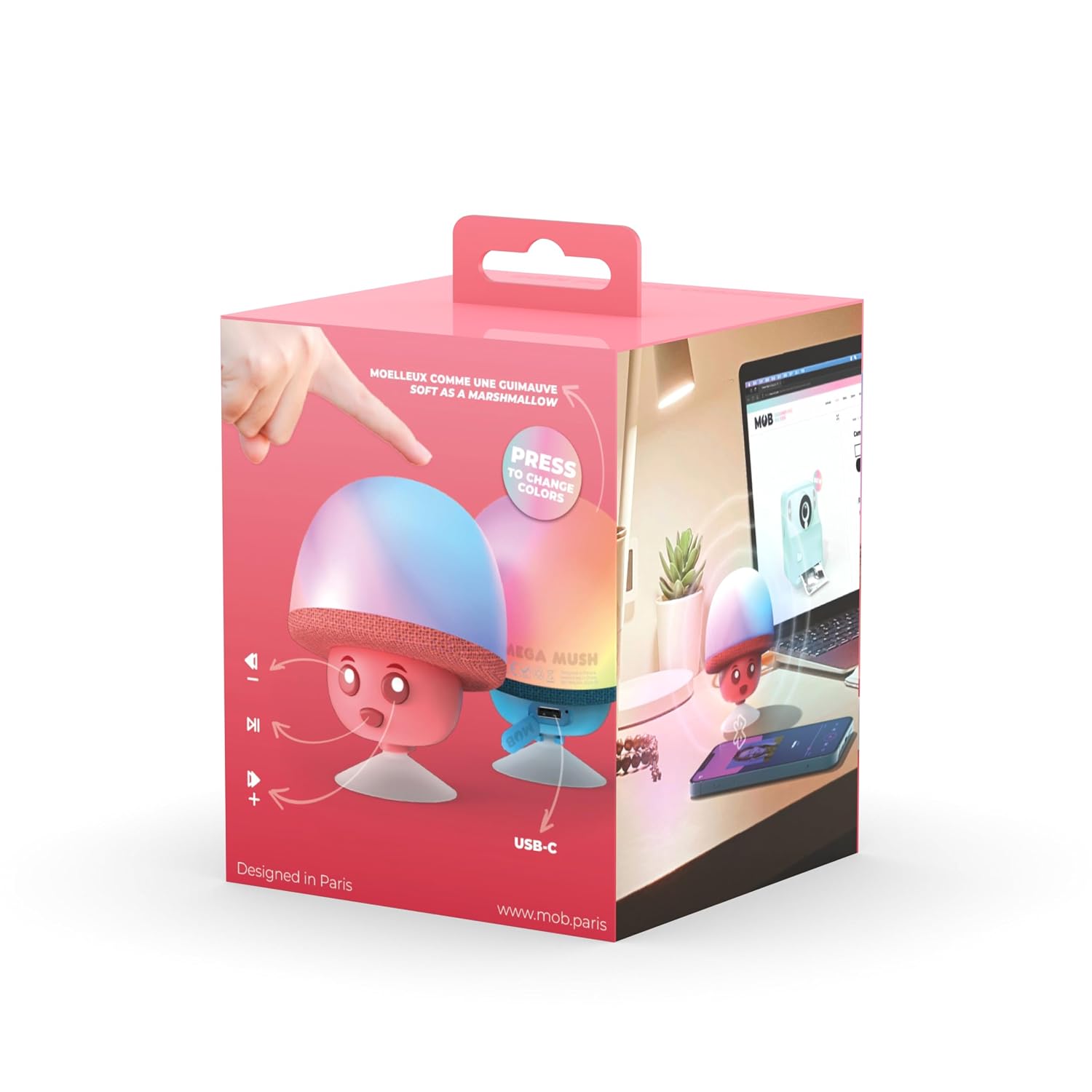 MOBILITY ON BOARD Mega Mush — Enceinte Bluetooth étanche rouge – Image 5