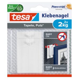 TESA — Clou adhésif pour papier peint et plâtre 2 kg x2