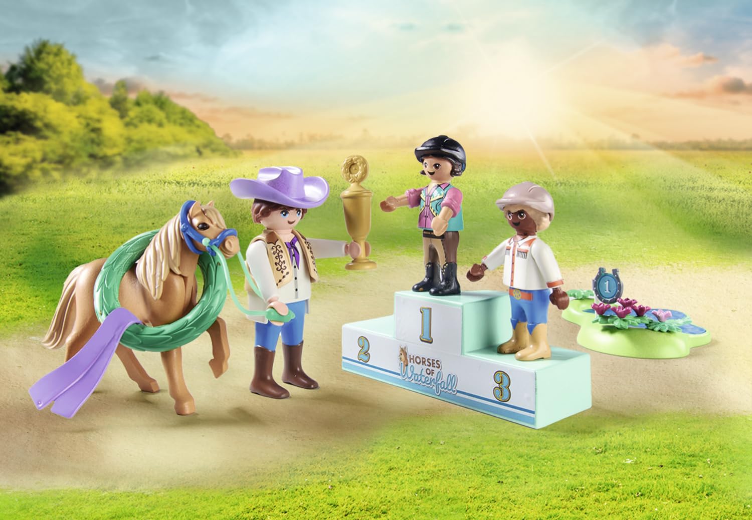PLAYMOBIL Horses of Waterfall — Cavaliers avec poneys – Image 31
