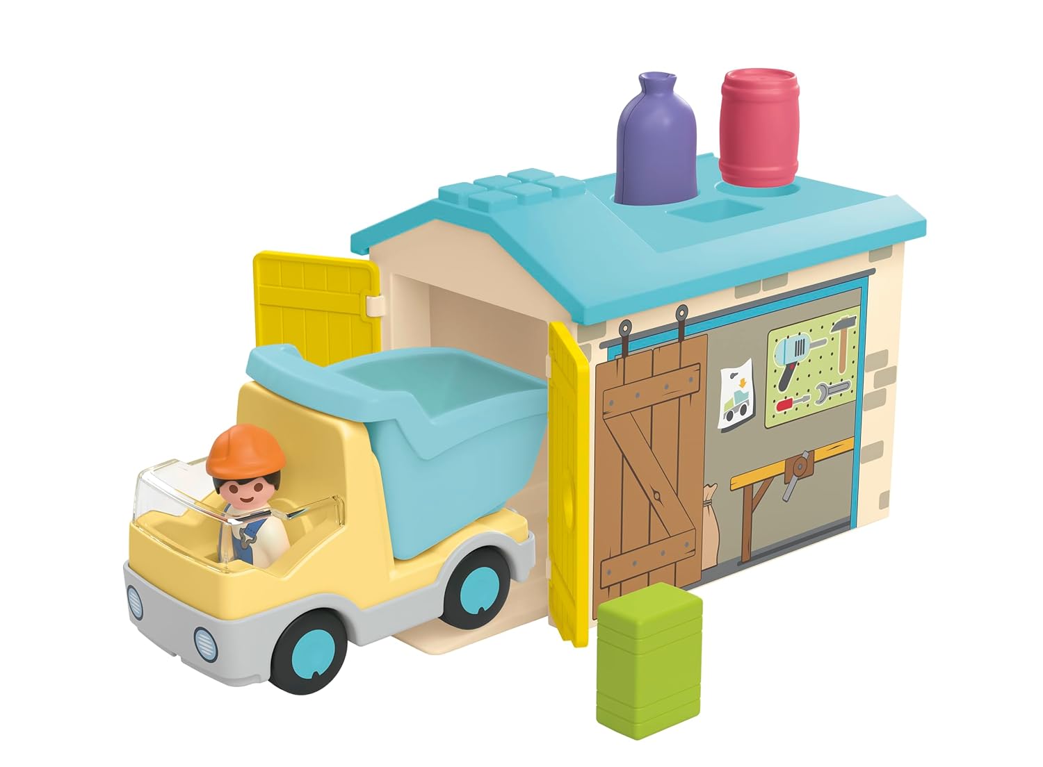 PLAYMOBIL Junior 71686 — Ouvrier avec Camion et Garage – Image 7