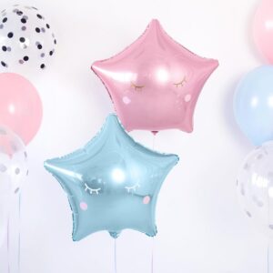 Alternative view of PARTYDECO — Ballon étoile métallisé 40 cm bleu ciel
