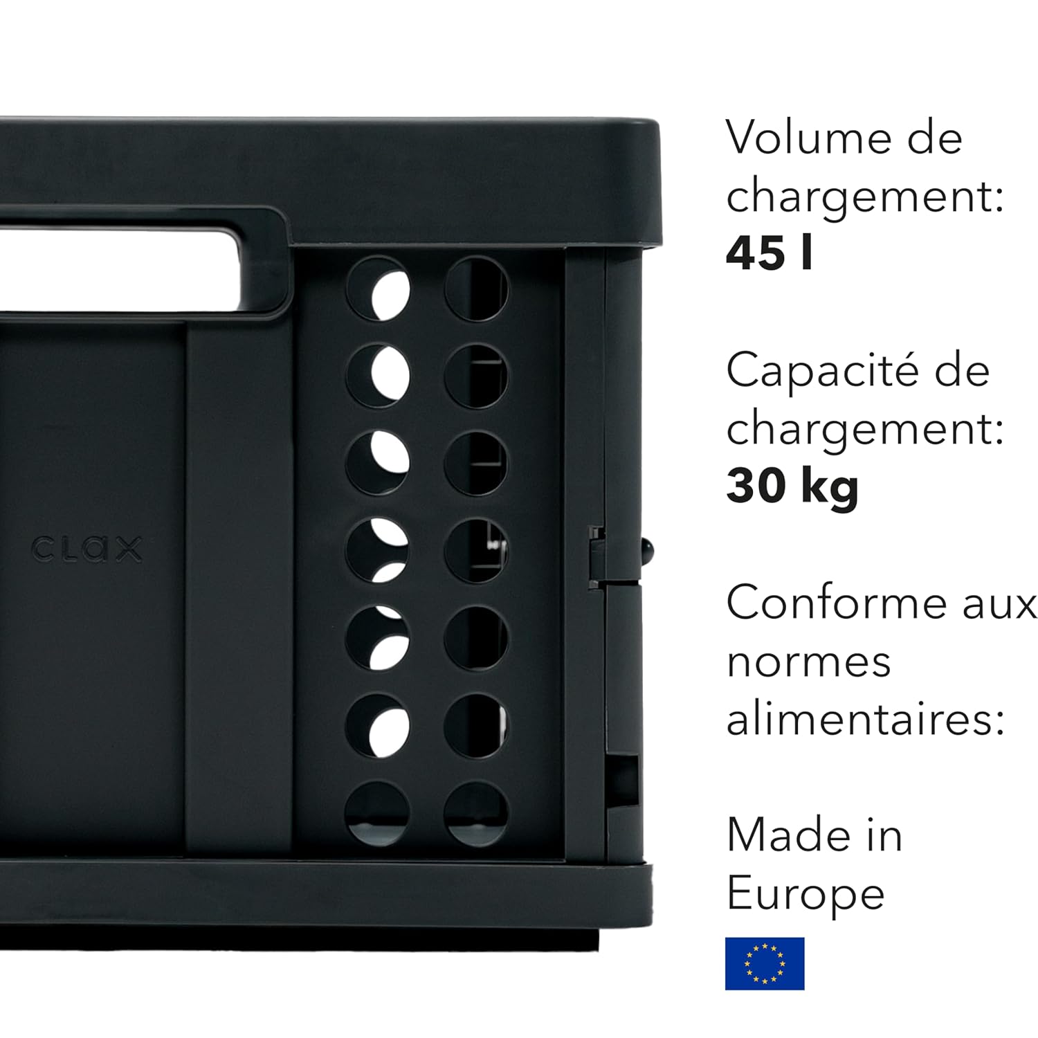 CLAX — Caisse pliante 45 l noire – Image 31