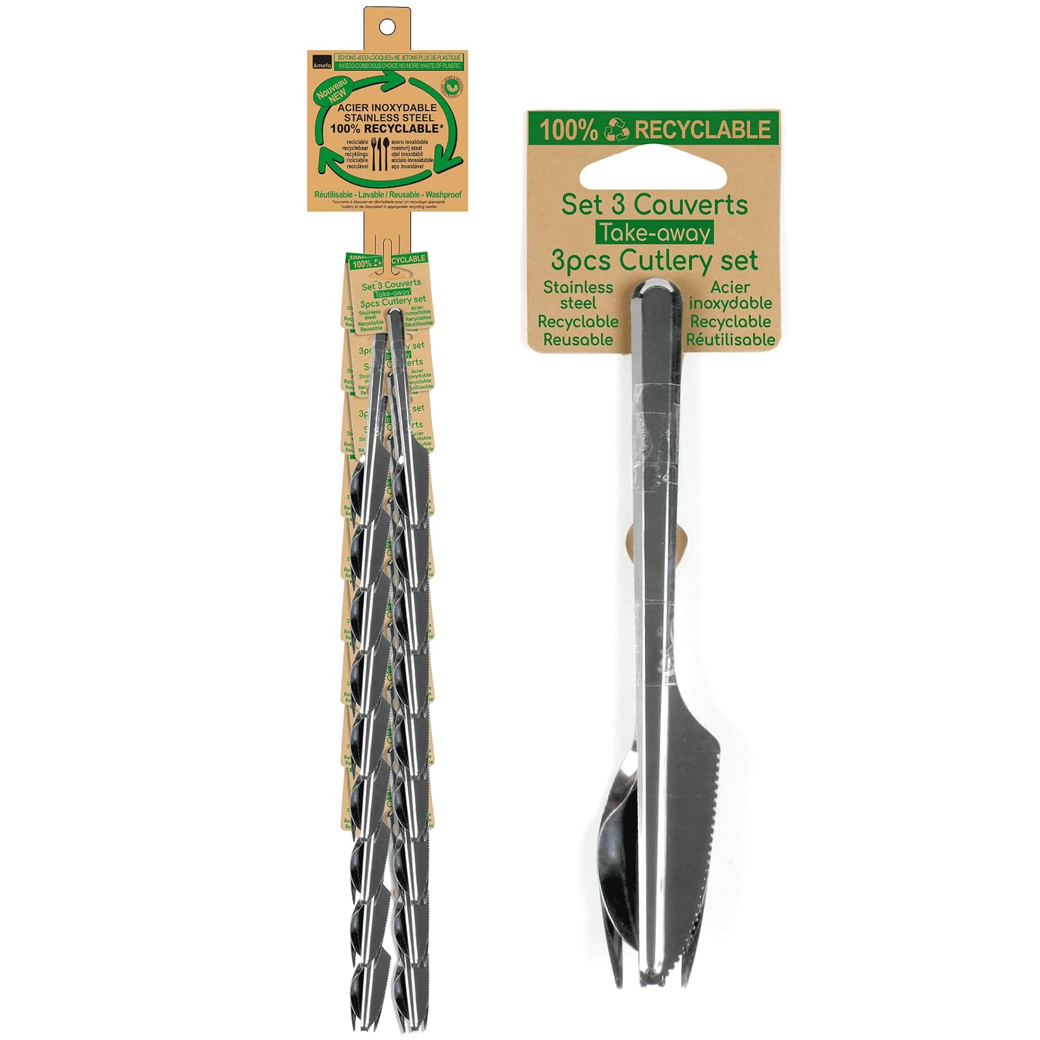 AMEFA Leaves — Lot de 18 Sets de 3 Couverts – Image 9