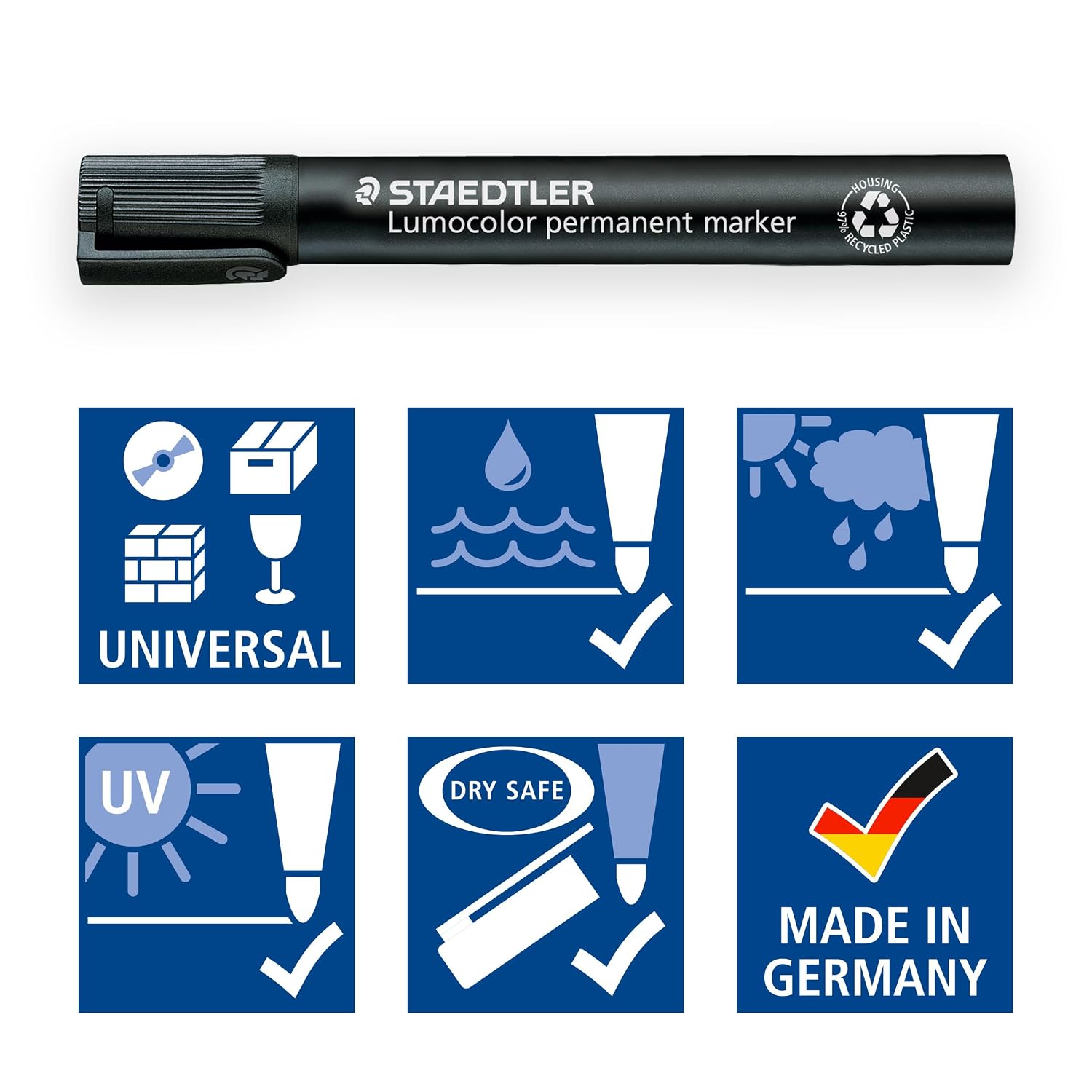STAEDTLER Lumocolor — Set de 8 Marqueurs Permanents 2 mm – Image 8