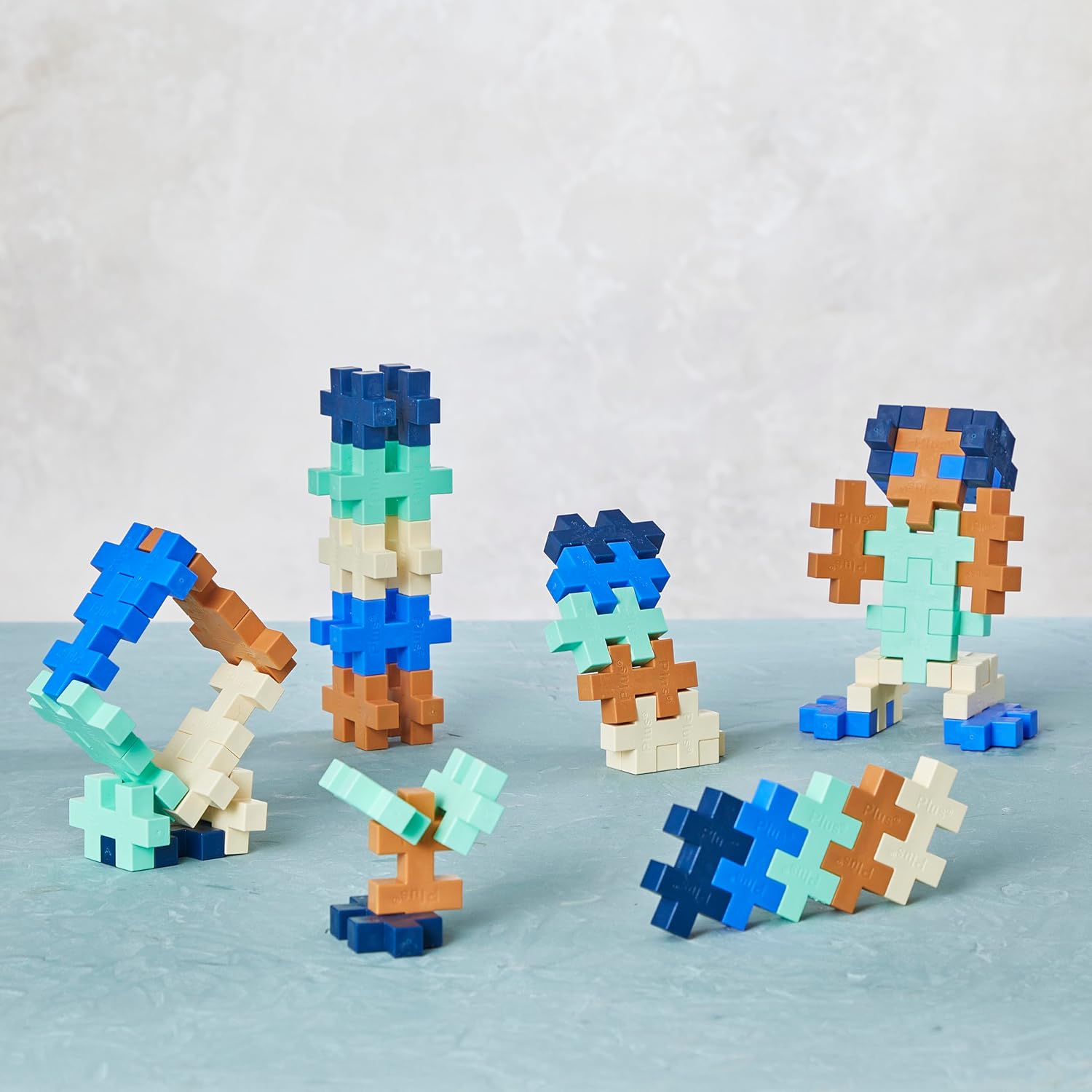 PLUS PLUS BIG — 100 Briques de Construction Bleu Breeze – Image 5