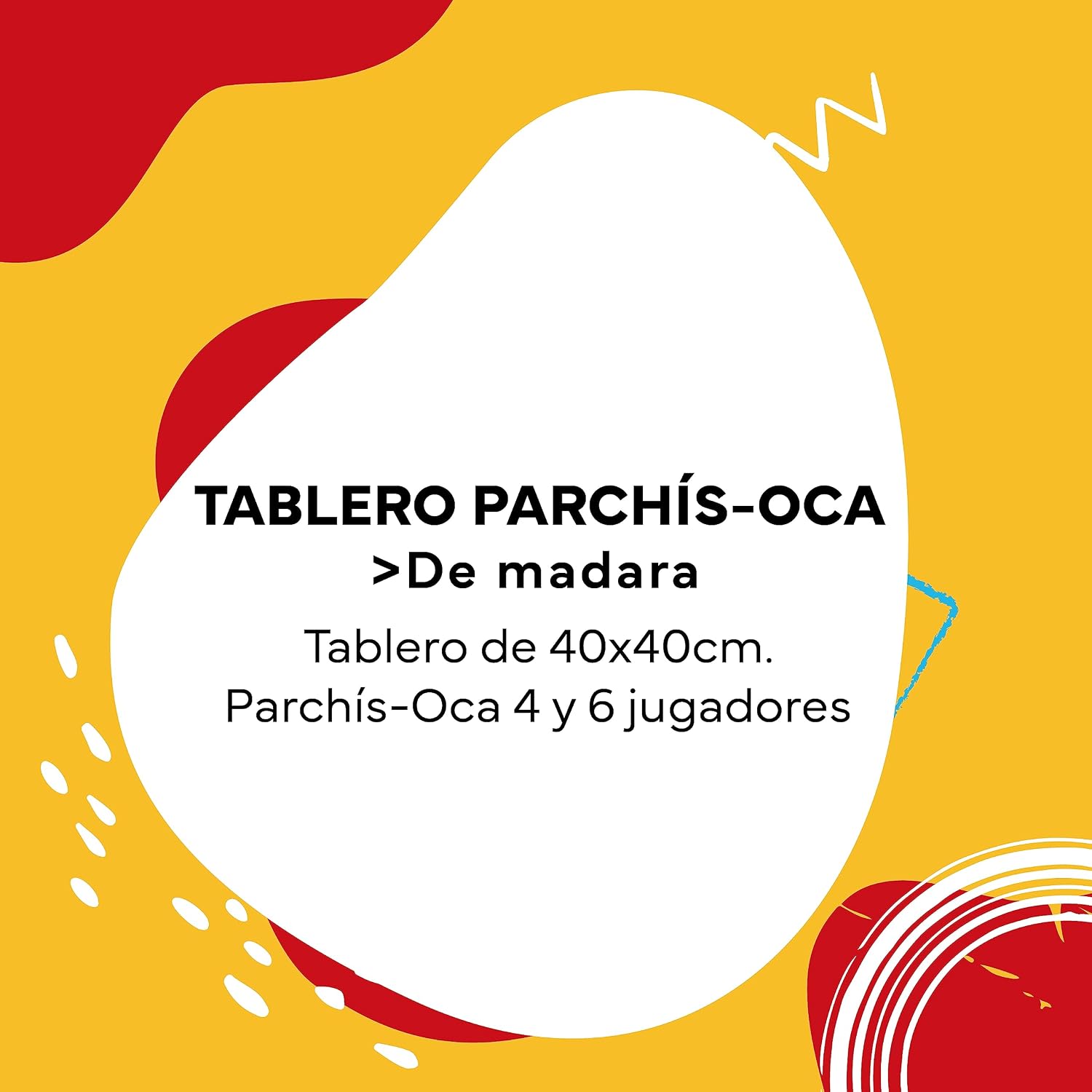 CAYRO — Planche de Parcheesi en Bois 40 x 40 cm – Image 4
