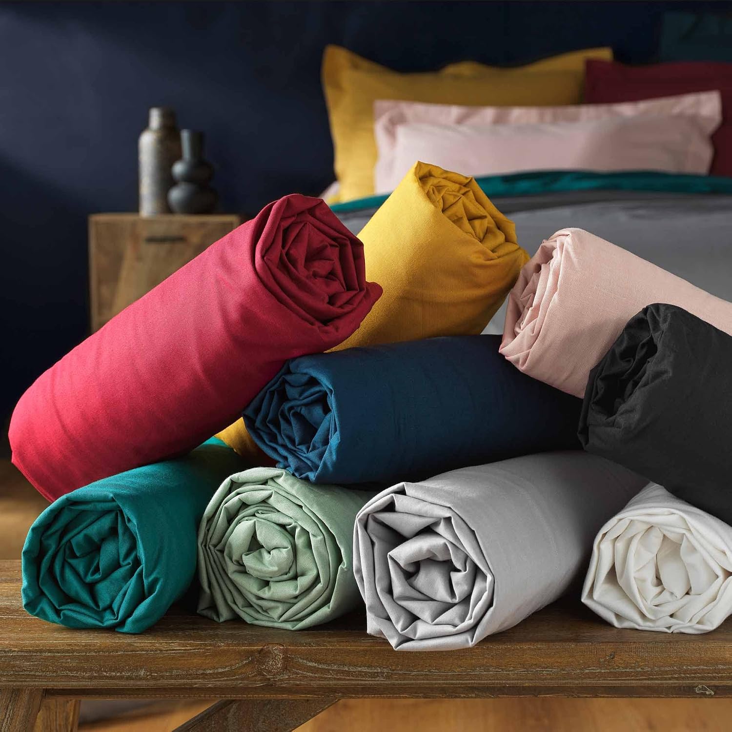 DOUCEUR D'INTÉRIEUR Lina — Drap-housse 90 x 190 cm coton – Image 4