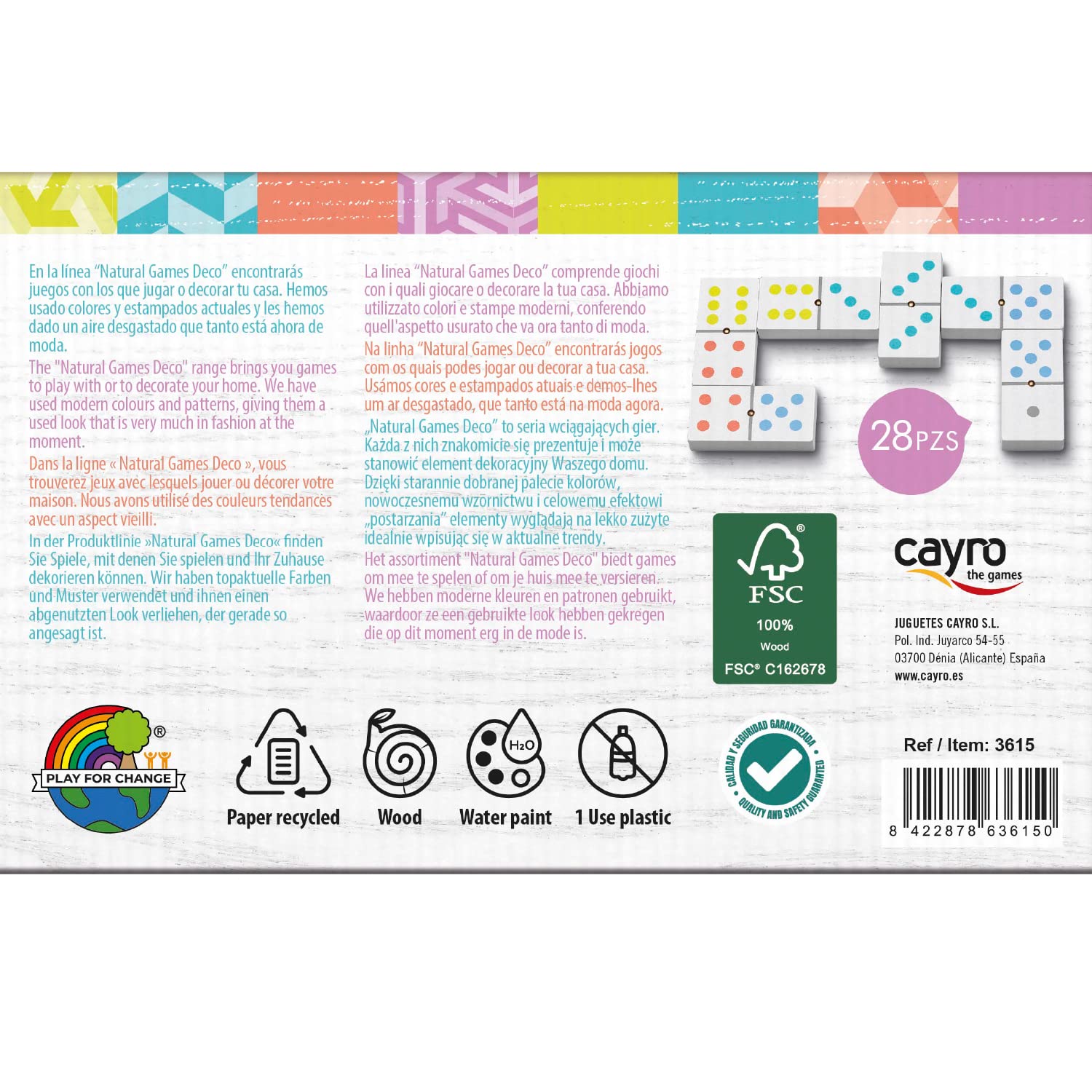 CAYRO — Jeu de dominos en bois naturel 2 à 6 joueurs – Image 17