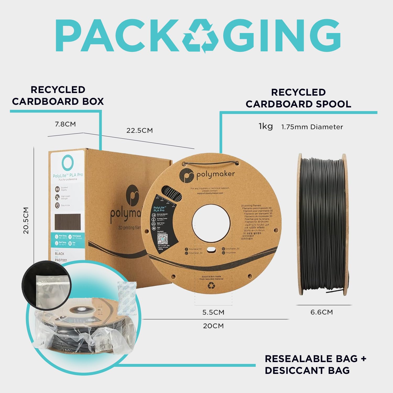 POLYMAKER PolyLite — Filament ABS inodore 1,75 mm 1 kg Bleu – Image 24