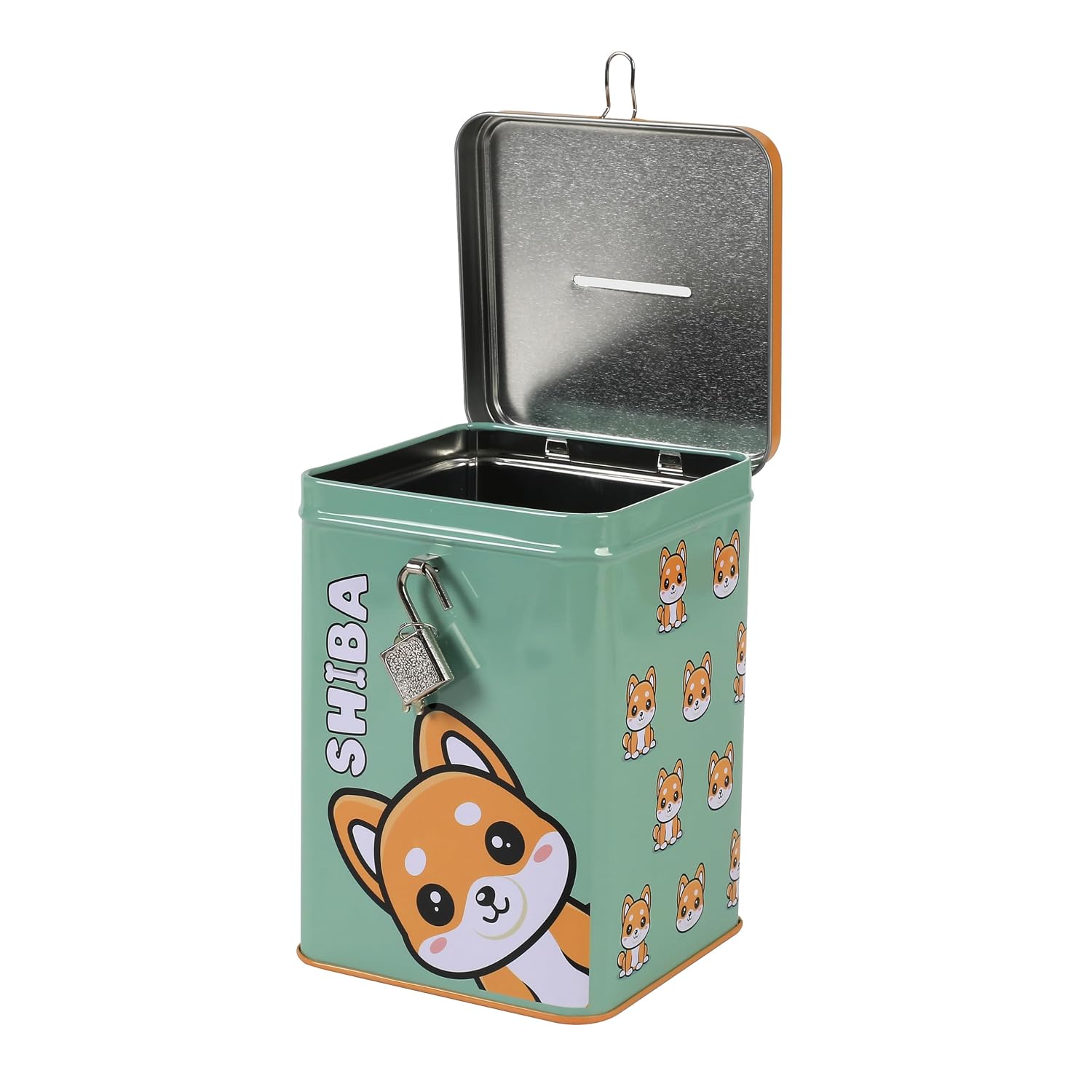 I-TOTAL — Tirelire en métal avec cadenas Shiba – Image 3