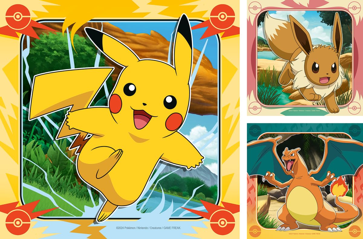 RAVENSBURGER — Lot de 3 Puzzles 49 pièces Pokémon – Image 3