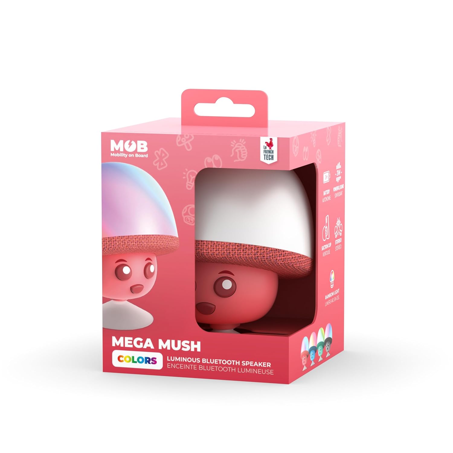 MOBILITY ON BOARD Mega Mush — Enceinte Bluetooth étanche rouge – Image 3