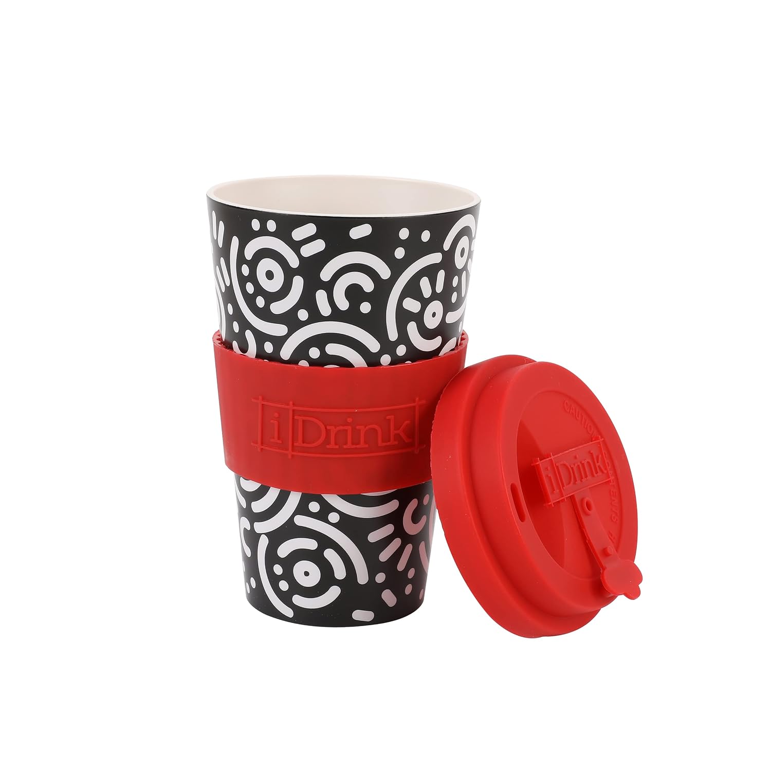 IDRINK — Mug à emporter en RPET 435 ml GEOMETRIC – Image 2
