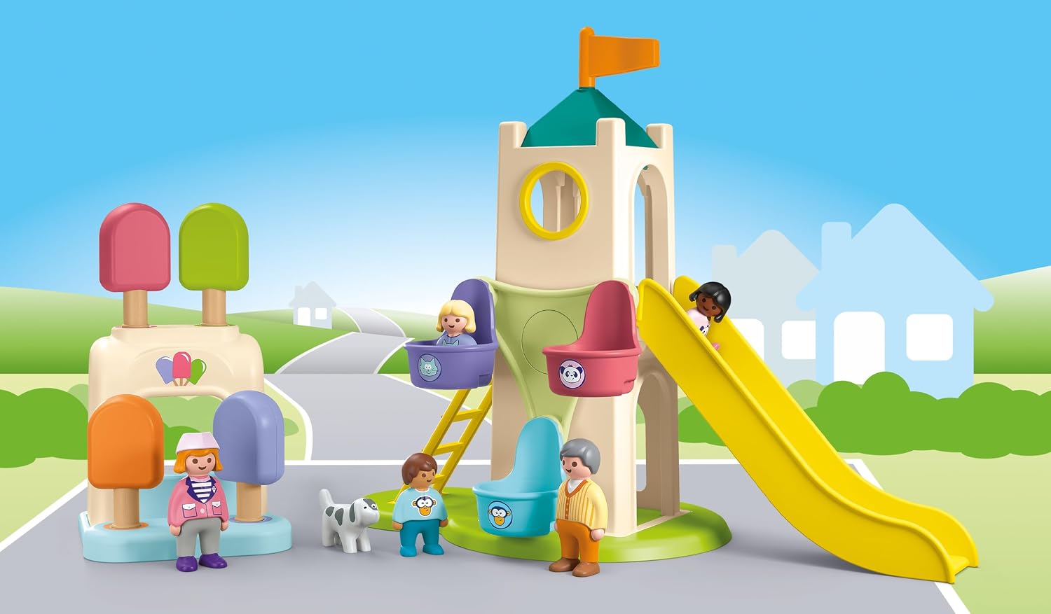 PLAYMOBIL Junior 71703 — Aire de Jeux avec Toboggan géant – Image 4