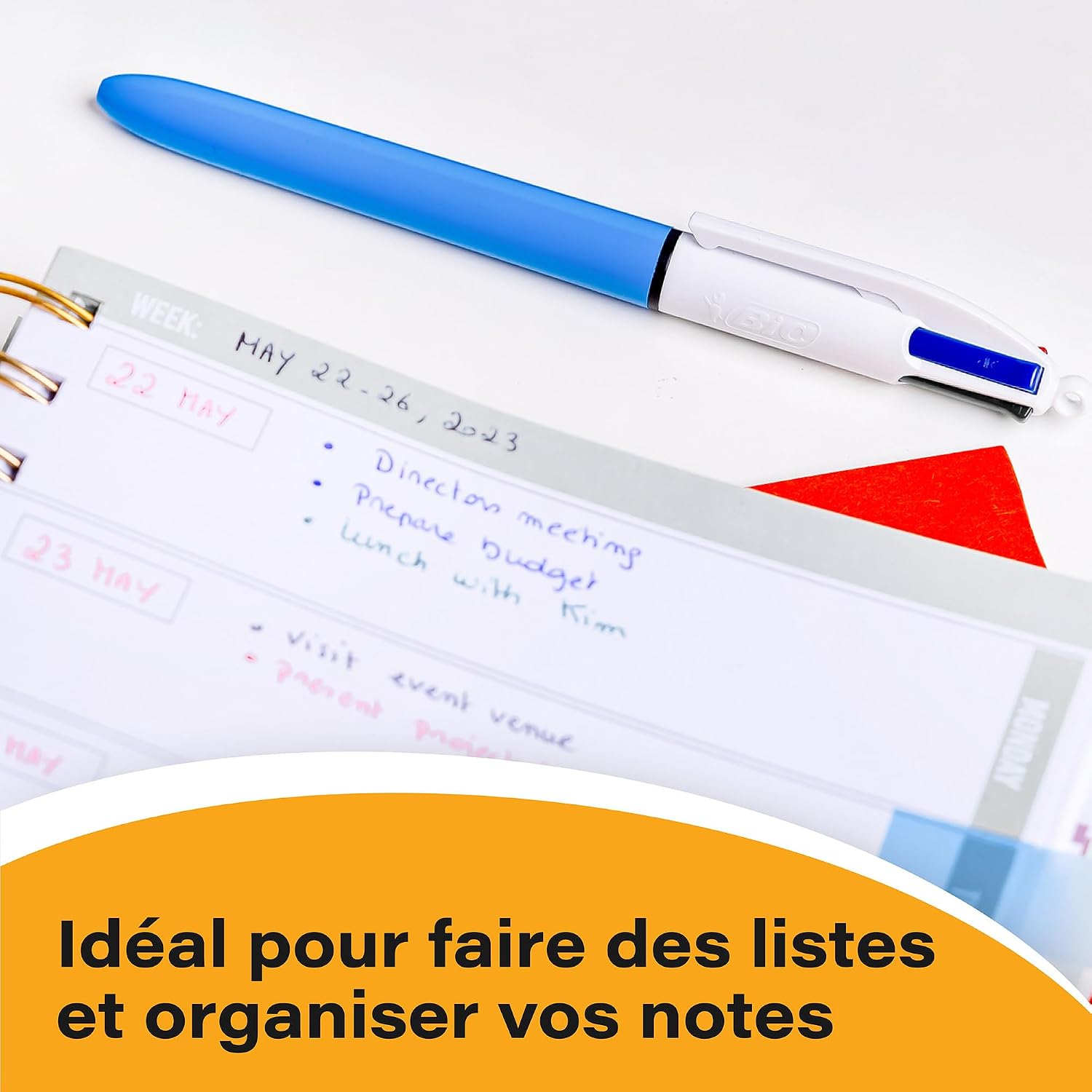 BIC 4 Couleurs Grip Pro — Boîte de 12 Stylos-Bille 1,0 mm – Image 5