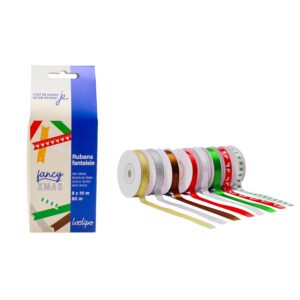 LOOLIPO — Lot de 8 Rubans de Noël 10 mm x 10 m