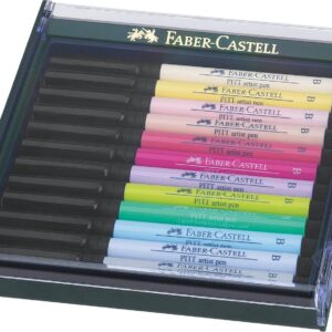 FABER-CASTELL Pitt Artist Pen — Lot de 12 Feutres pastel