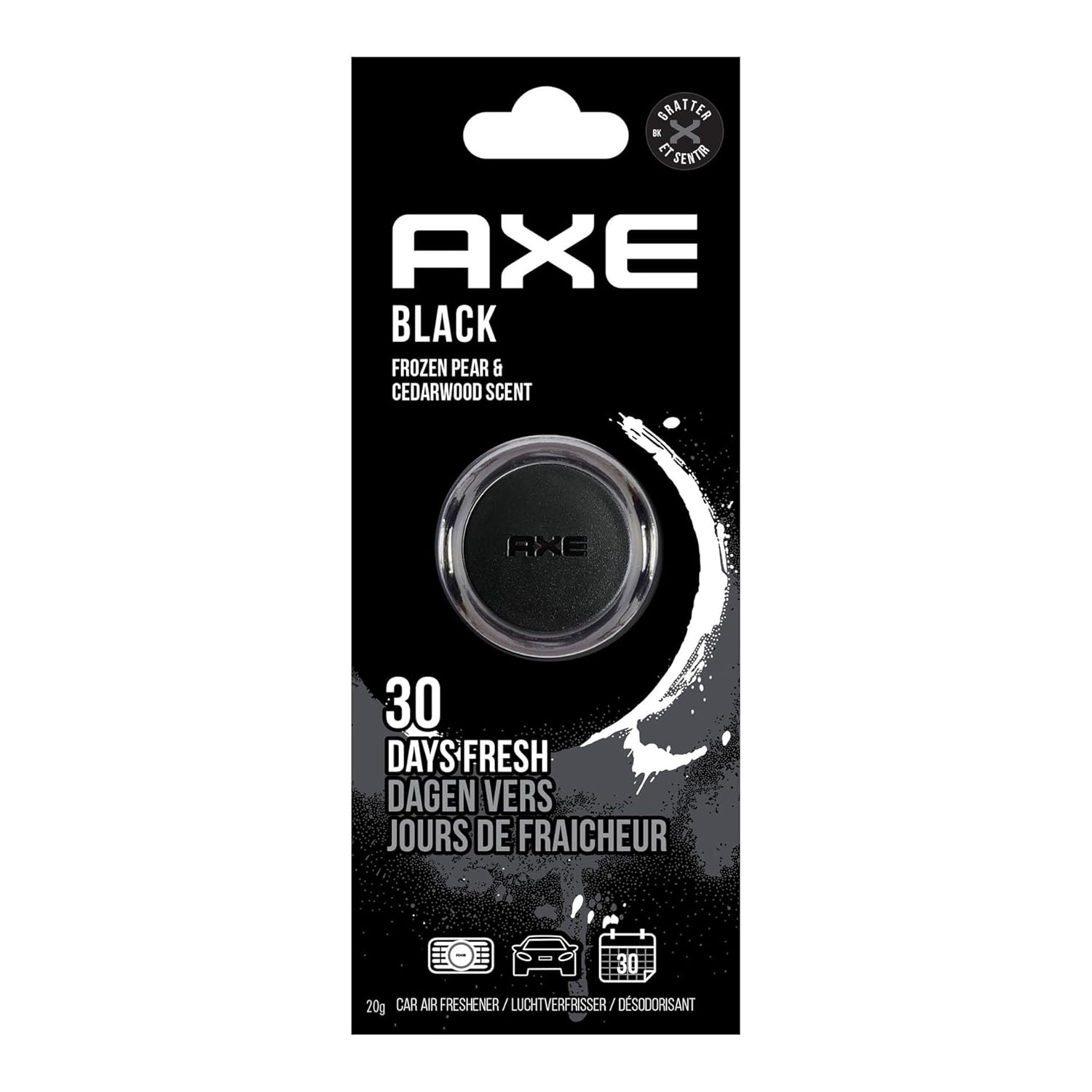 AXE — Désodorisant voiture Black pour grille de ventilation