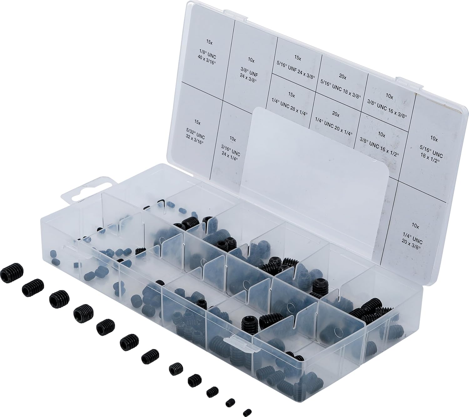 BGS — Assortiment de vis sans tête en pouces 160 pièces