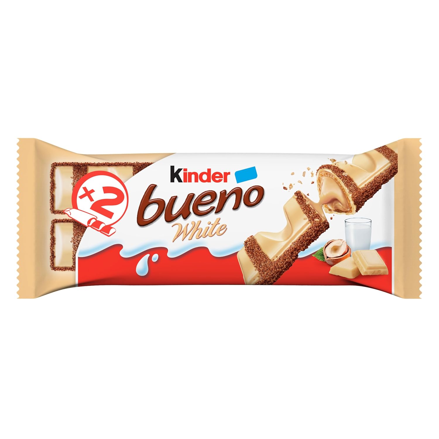 KINDER Bueno White — Gaufrettes chocolat blanc lot x30 x2 barres