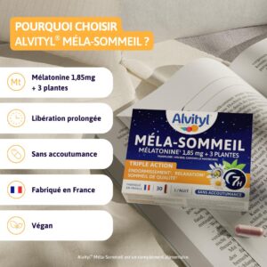 Alternative view of ALVITYL Méla-sommeil — Complément sommeil mélatonine 30 gélules