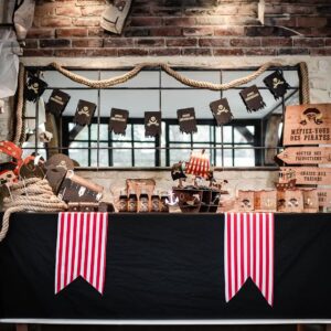 Alternative view of ARTIFETES — Chemin de table pirate rouge/blanc 28 cm x 5 m