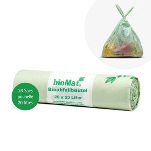 BIOMAT — Sac compostable pour déchets organiques 15 l