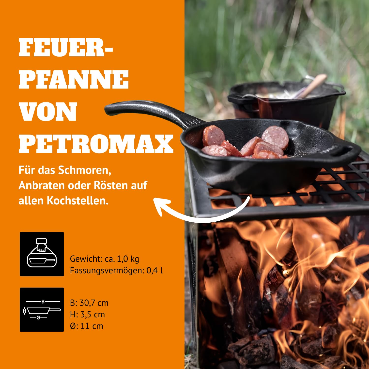 PETROMAX — Poêle en fonte 20 cm – Image 3