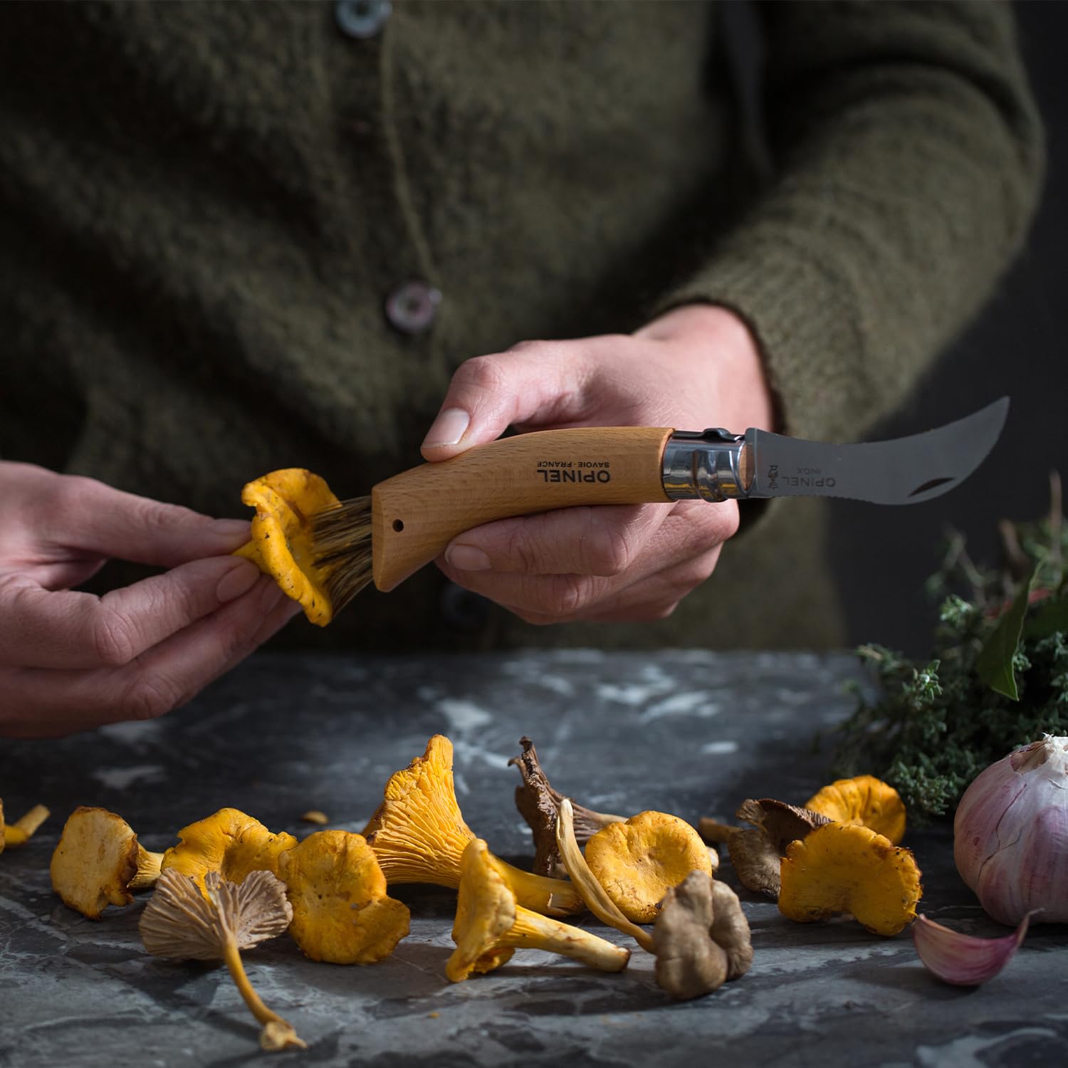 OPINEL N°08 — Couteau à Champignons lame courbée 8 cm – Image 4