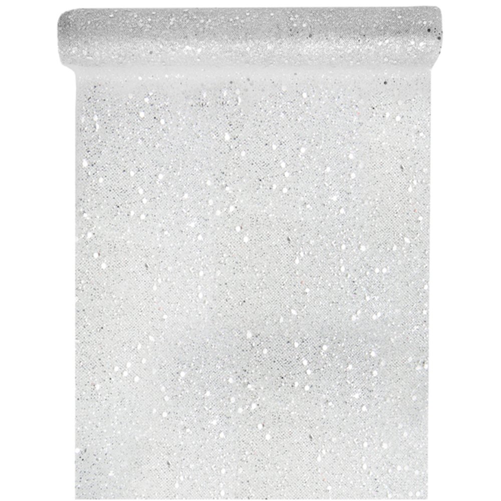 SANTEX — Chemin de table en tulle pailleté argent 30 cm x 5 m – Image 5