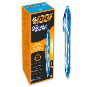 BIC Gel-ocity Quick Dry — Boîte de 12 Stylos-Gel 0,7 mm