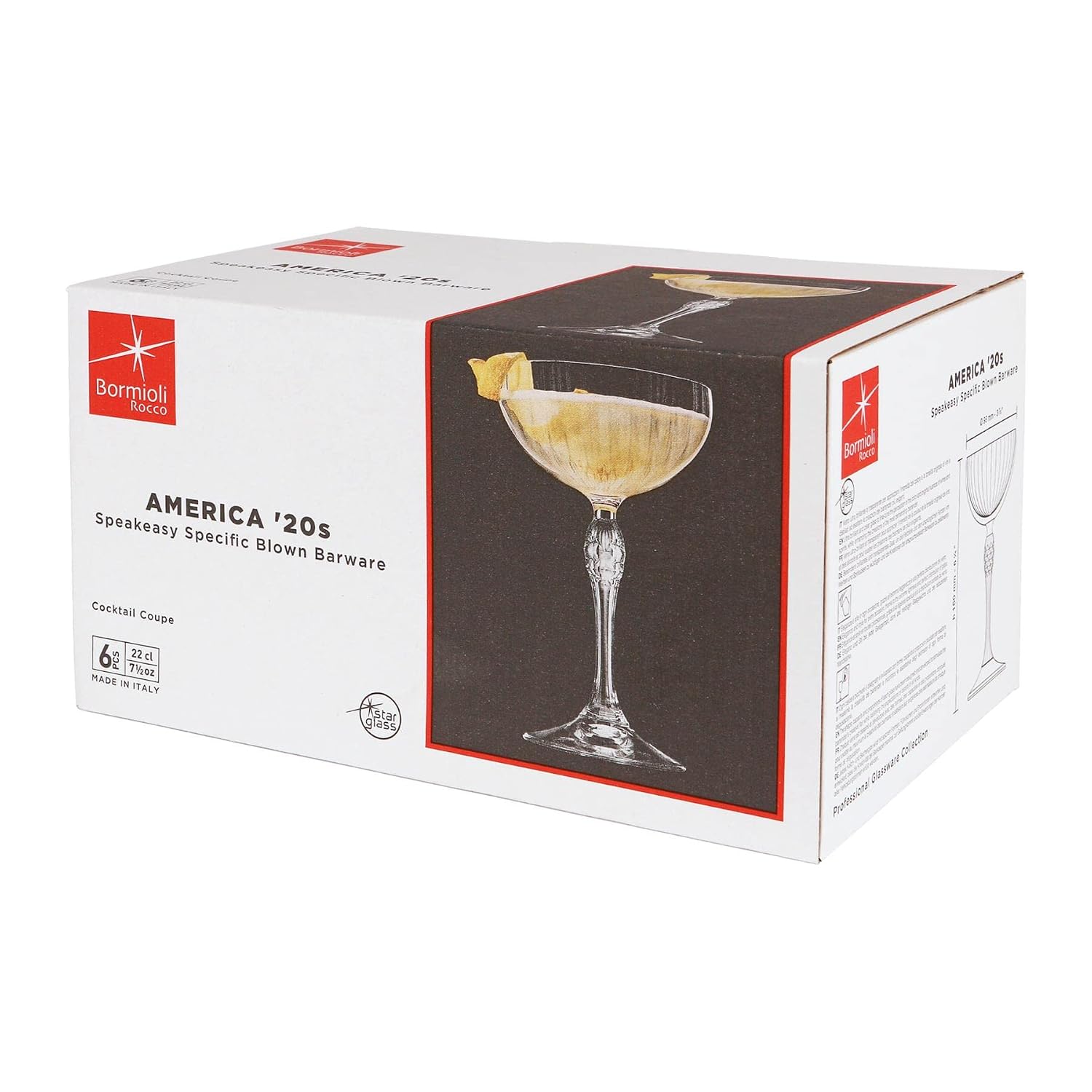 BORMIOLI ROCCO America'20 — Lot de 6 tasses à cocktail 23cl – Image 5