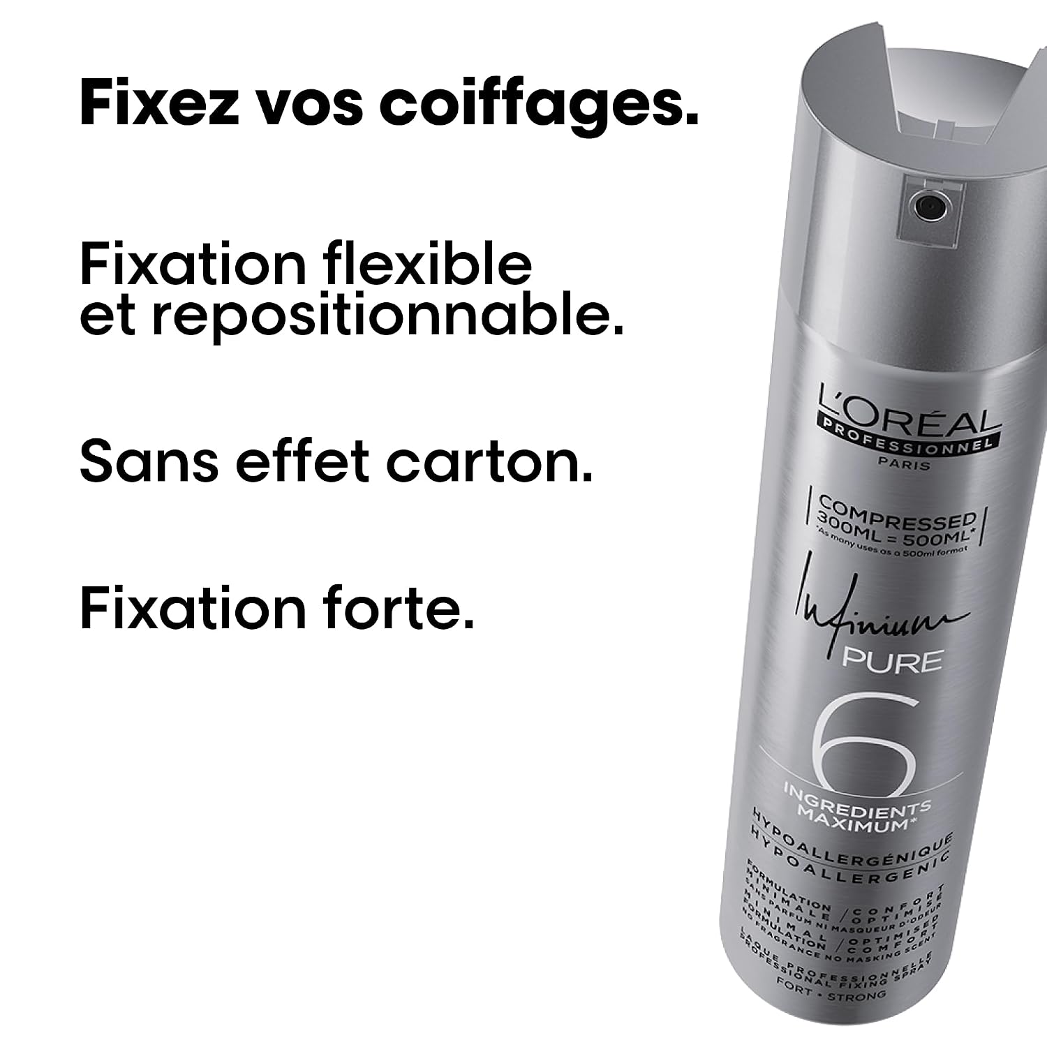 L'OREAL PROFESSIONNEL — Laque Infinium Pure fixation forte 300 ml – Image 2
