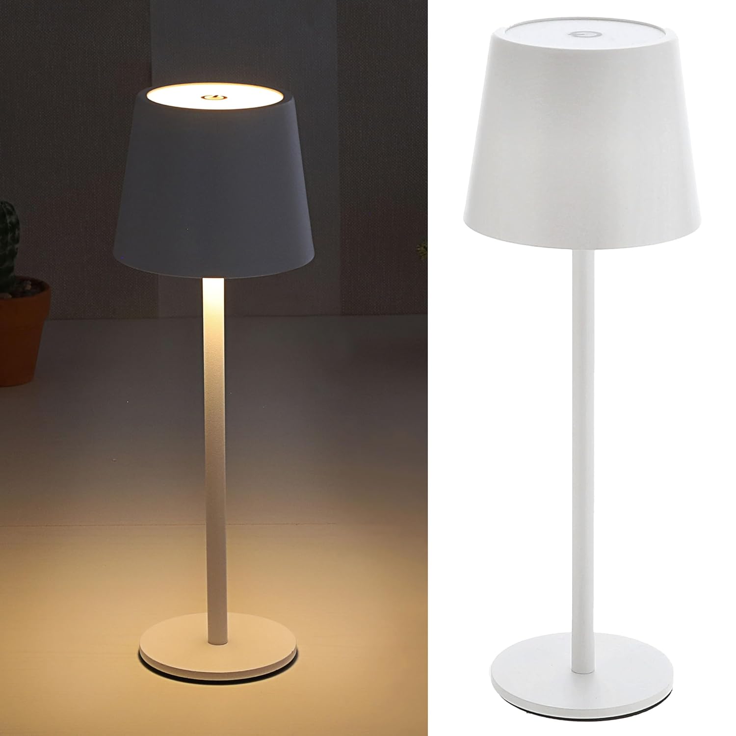 CEPEWA — Lampe de table tactile 9 x 26 cm blanc