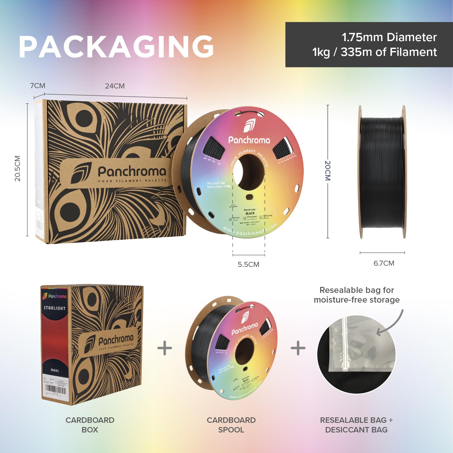 POLYMAKER Panchroma — Filament PLA mat dégradé 1,75 mm 1 kg – Image 7