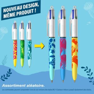 Alternative view of BIC 4 Couleurs Velours — Pack de 3 Stylos-Bille Pointe Moyenne