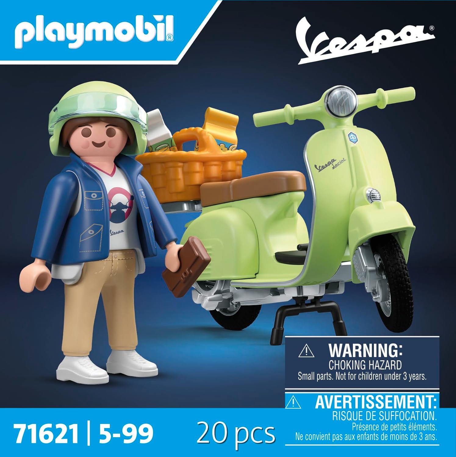 PLAYMOBIL 71621 — Vespa 150 Sprint Veloce vert clair – Image 29