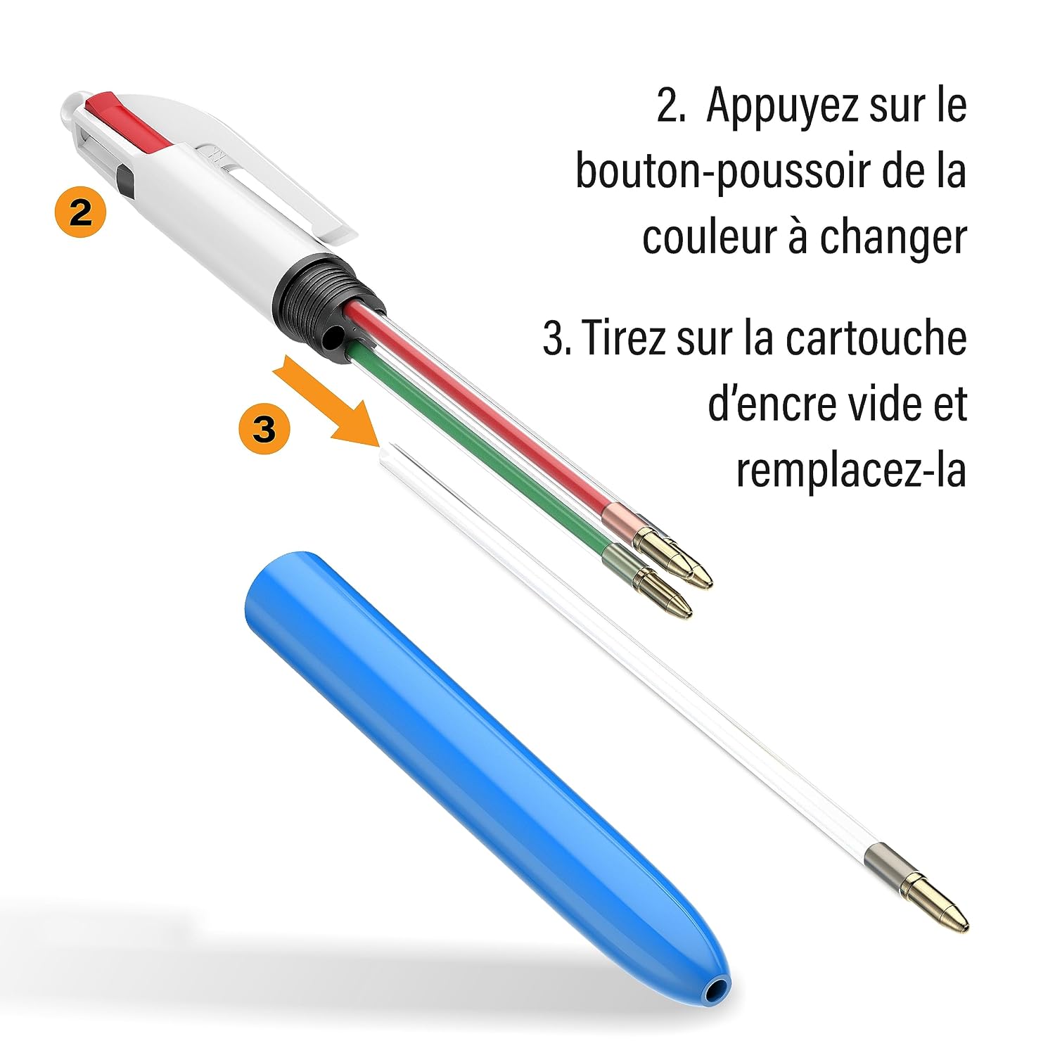 BIC 4 Couleurs - Recharges pour Stylo-Bille - Pointe Moyenne (1,0 mm) – Encre Verte, Lot Economique de 50 – Image 15